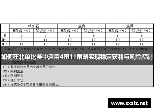 如何在北单比赛中运用4串11策略实现稳定获利与风险控制